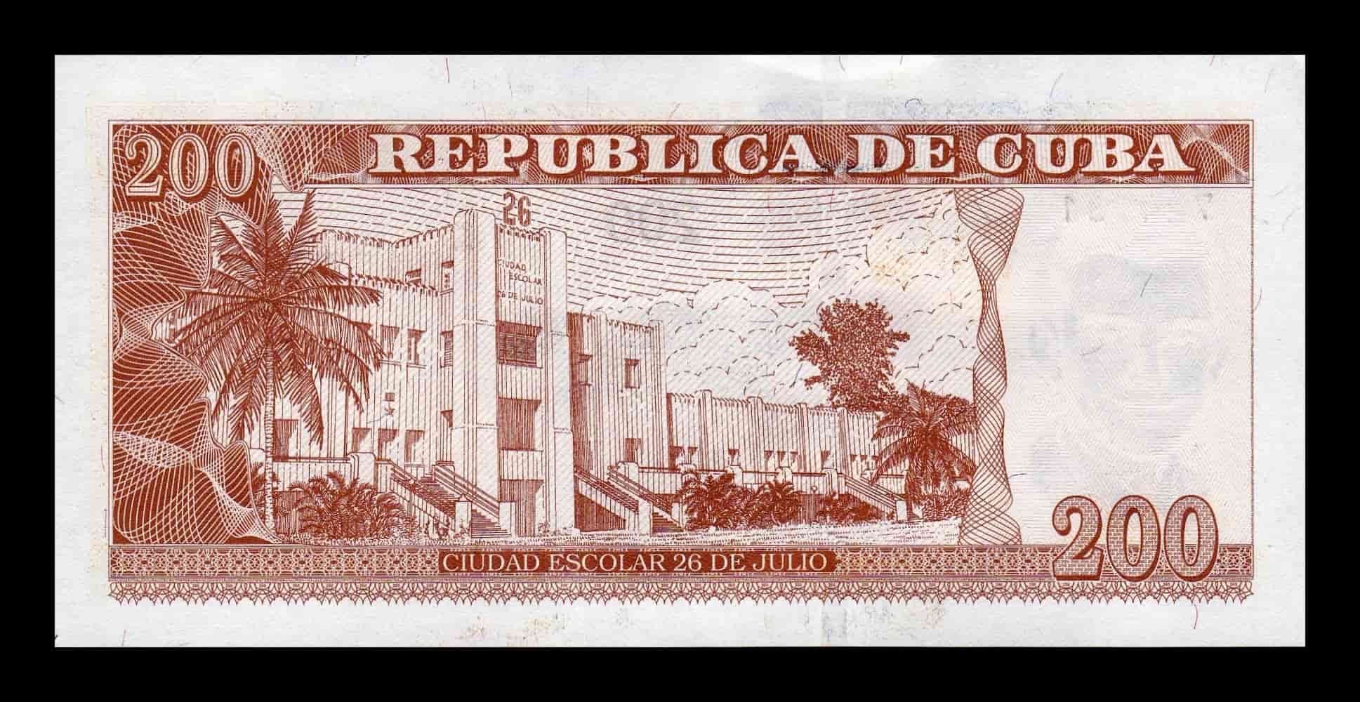 Alternative view of Cuba 200 Pesos Frank País 2021 Pick 130 Nuevo Sc Unc