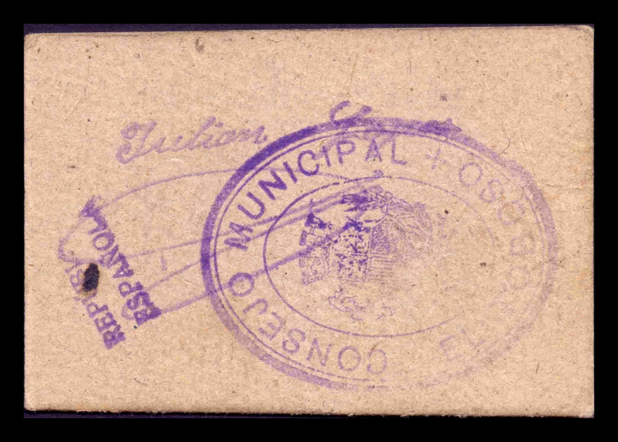 Alternative view of España Billete Local Guerra Civil El Toboso Toledo 1 Peseta 1937 EBC+ XF+