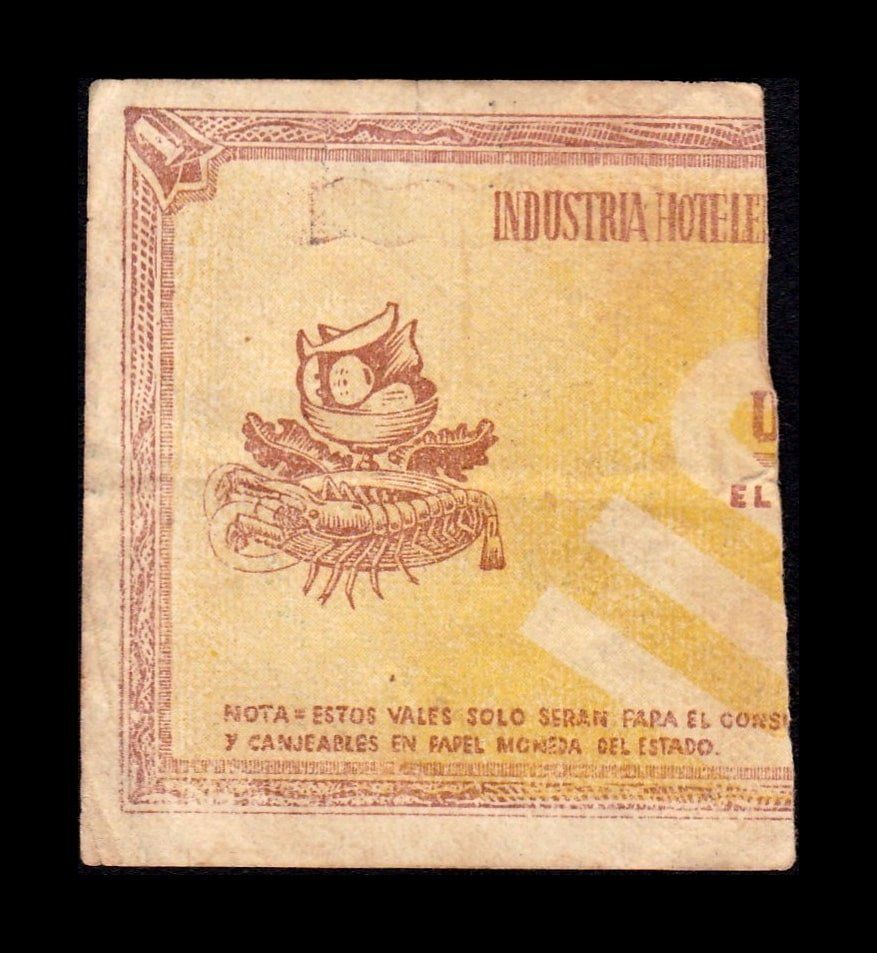 España Billete Local Guerra Civil Medio Billete U.G.T. Jaén 1 Peseta 1937 BC- G