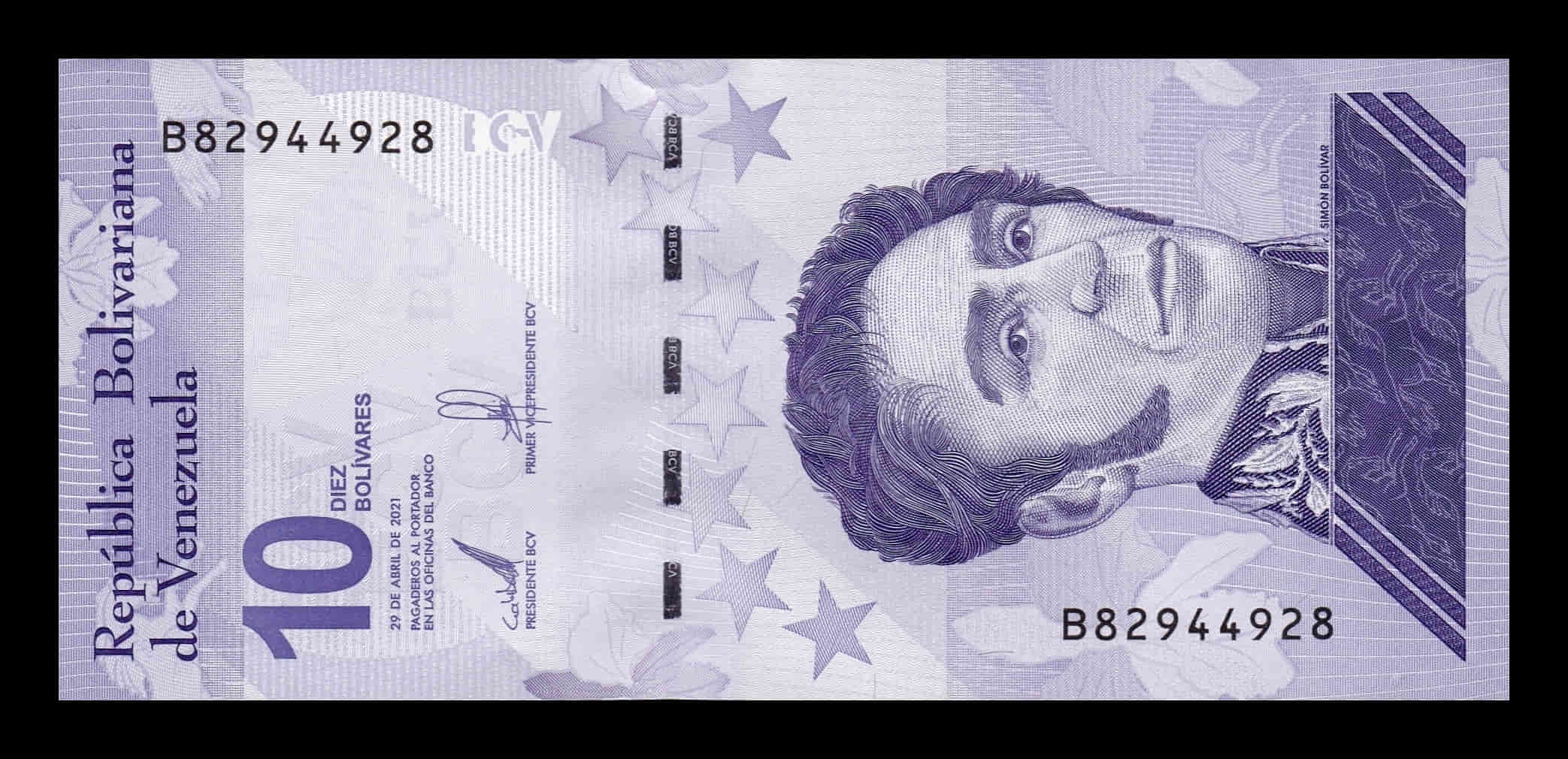 Venezuela 10 Bolívares digital Conmemorativo 2021 Pick Nuevo Capicua SC UNC
