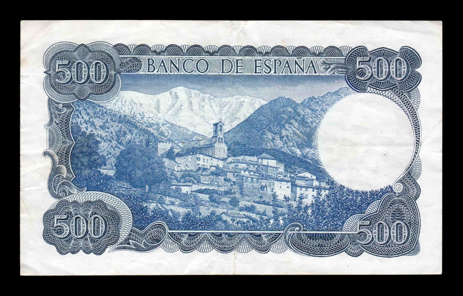 Alternative view of España 500 Pesetas Jacinto Verdaguer 1971 Pick 153 Sin serie Mbc Vf