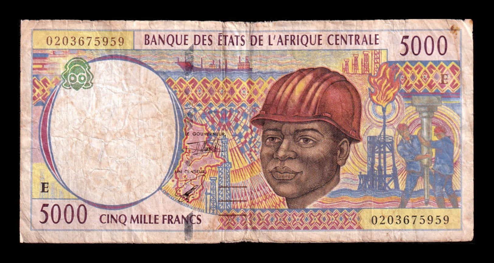 Estados de África Central Camerún 5000 Francos 2002 Pick 204Eg Bc F