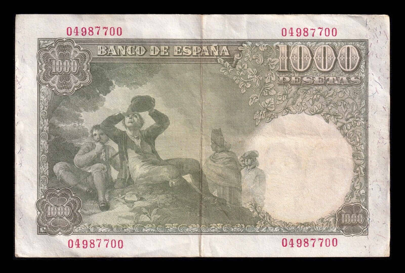 Alternative view of España 1000 Pesetas Ramón de Santillán 1949 Pick 138 Mbc/Ebc Vf/Xf