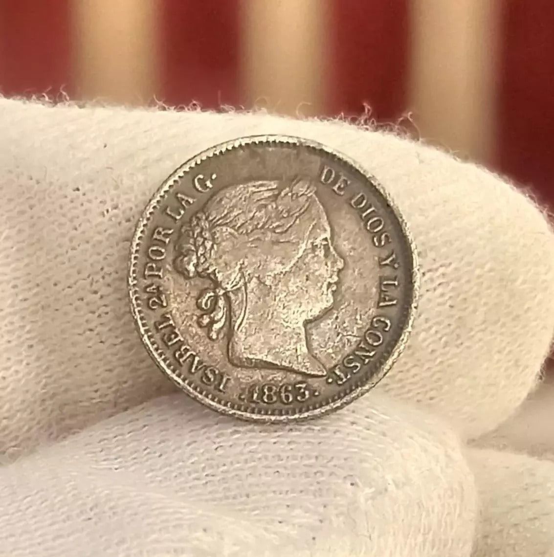 España Isabel II - 1 Real 1863 Km 598 Plata