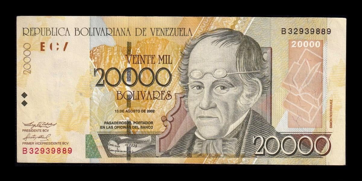 Venezuela 20000 Bolívares 2002 Pick 86b Mbc/Ebc Vf/Xf