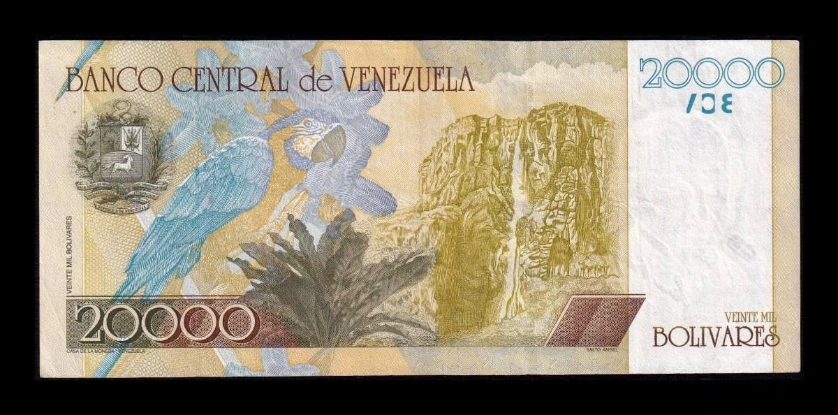 Alternative view of Venezuela 20000 Bolívares 2002 Pick 86b Mbc/Ebc Vf/Xf