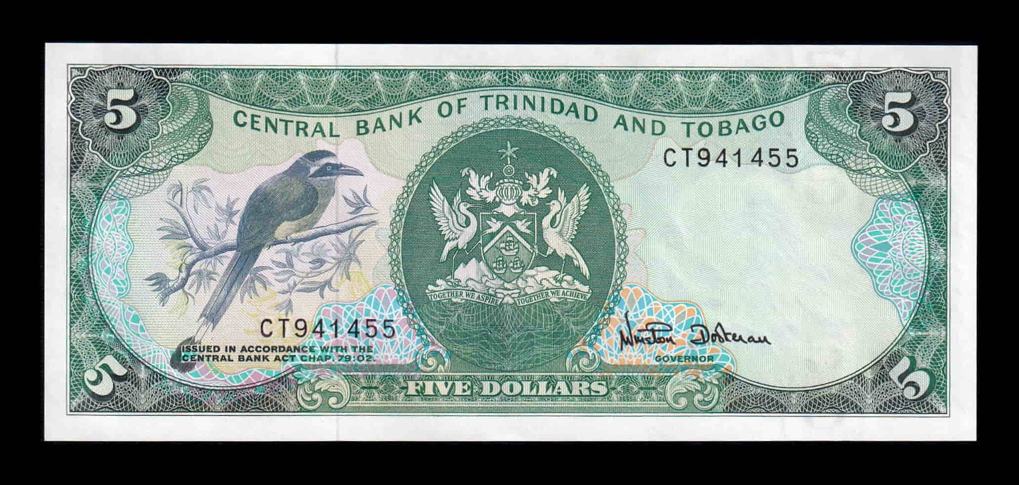 Trinidad & Tobago 5 Dólares L.1985 Pick 37d Sc Unc