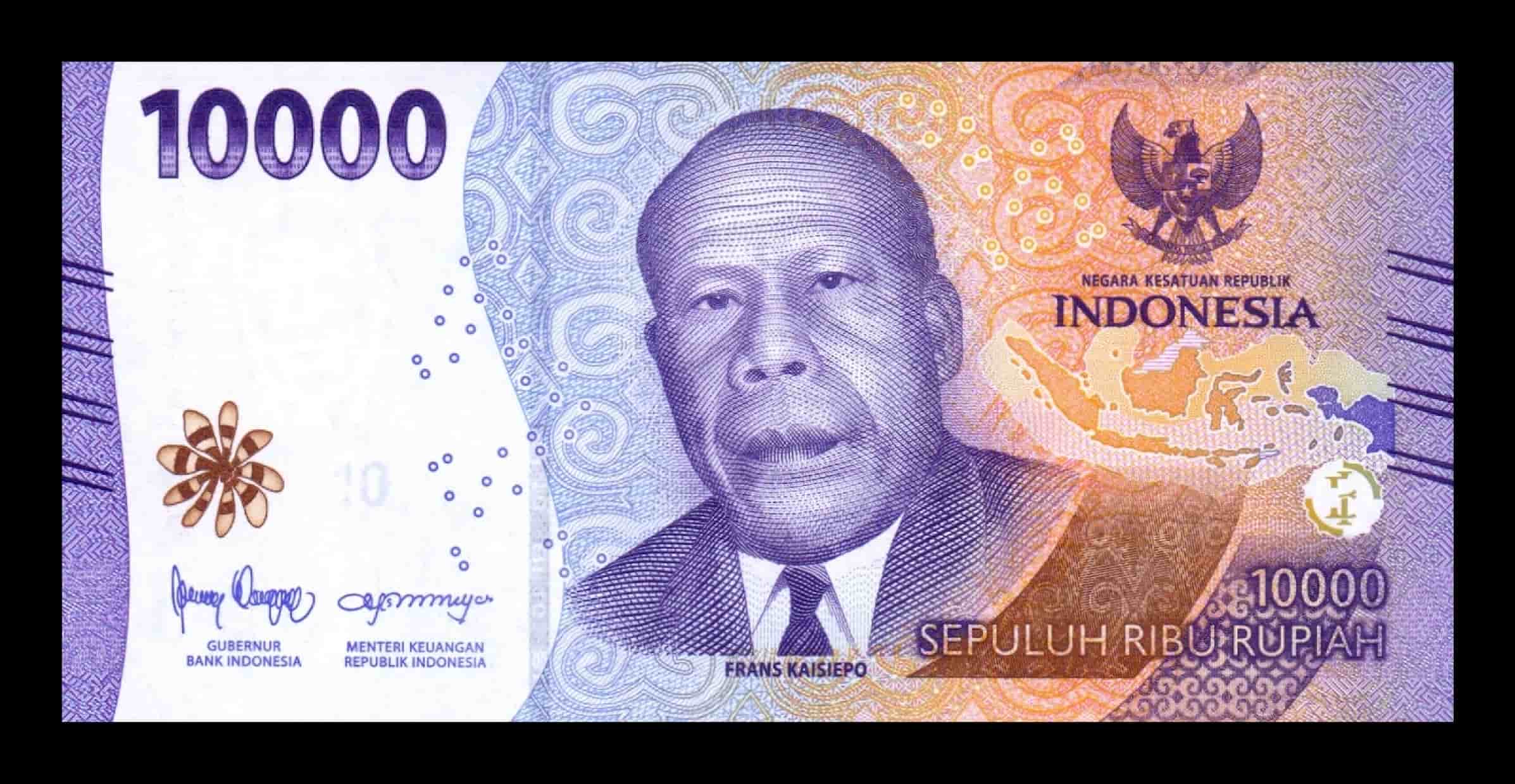 Indonesia 10000 Rupias Frans Kaisiepo 2022 (2025) Pick 165d Nuevo Sc Unc