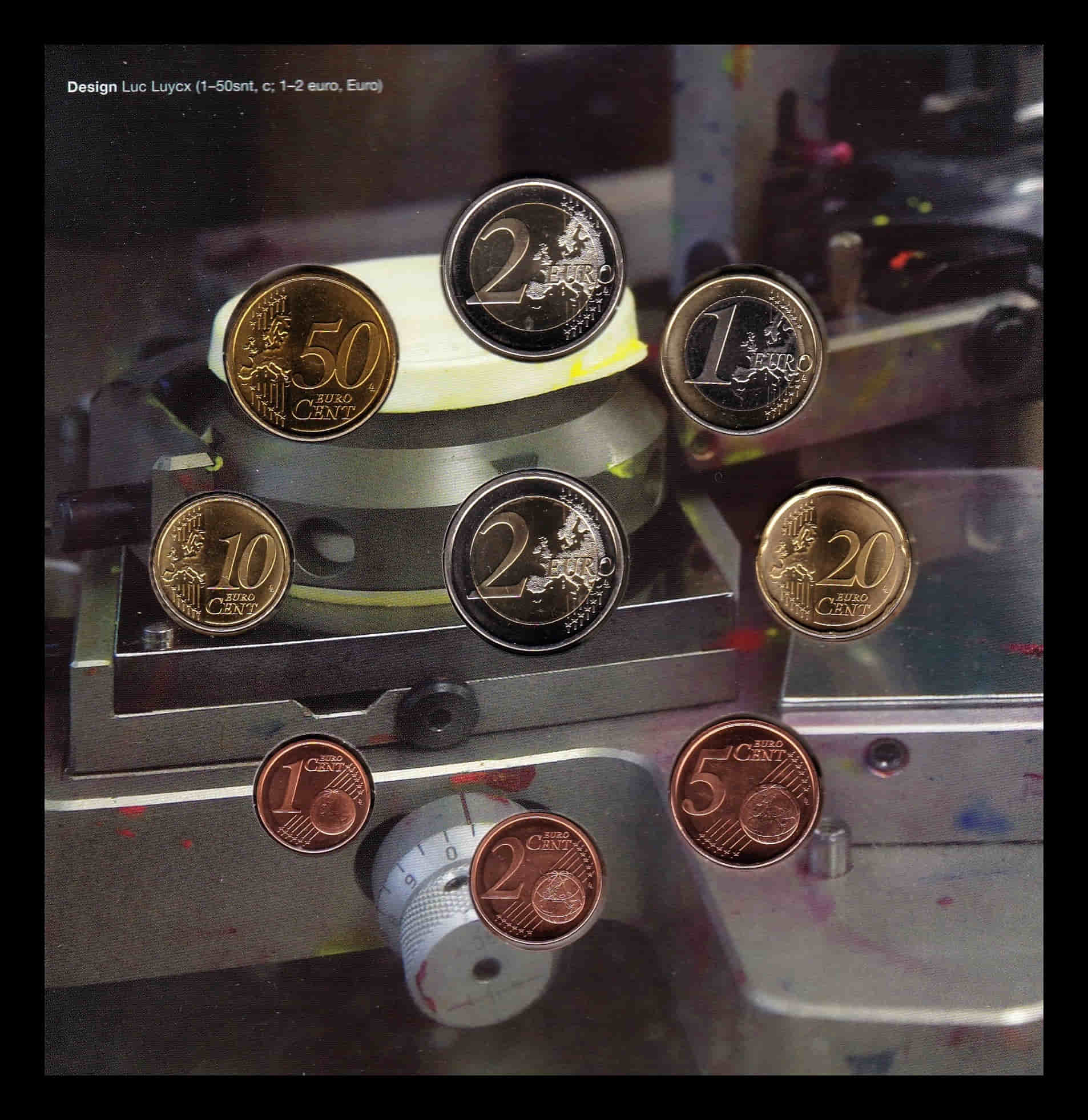 Finlandia Cartera Euro Set 7 Monedas Emisión Oficial 2012/I + 2 monedas 2 Euros Conmemorativas Helene Schjerfbeck Sc Unc - Imagen 3