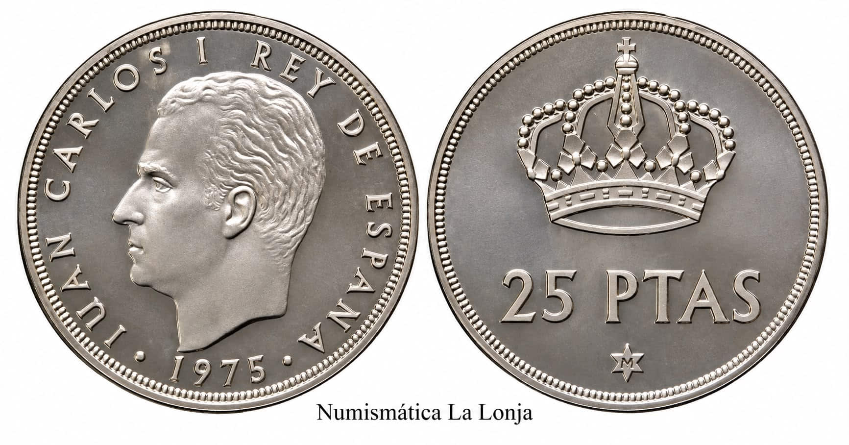 España 25 Pesetas Juan Carlos I 1975*79 Km 808 Sc Unc
