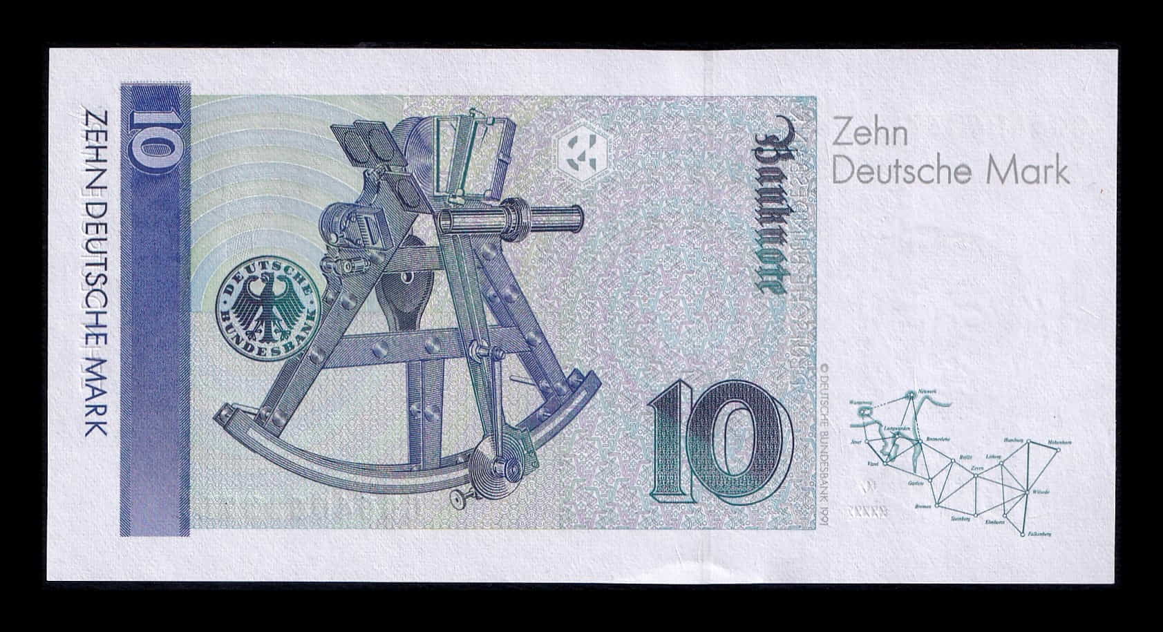 Alemania República Federal RFA 10 Marcos Carl Friedrich Gauss 1993 Pick 38c Sc Unc - Imagen 2