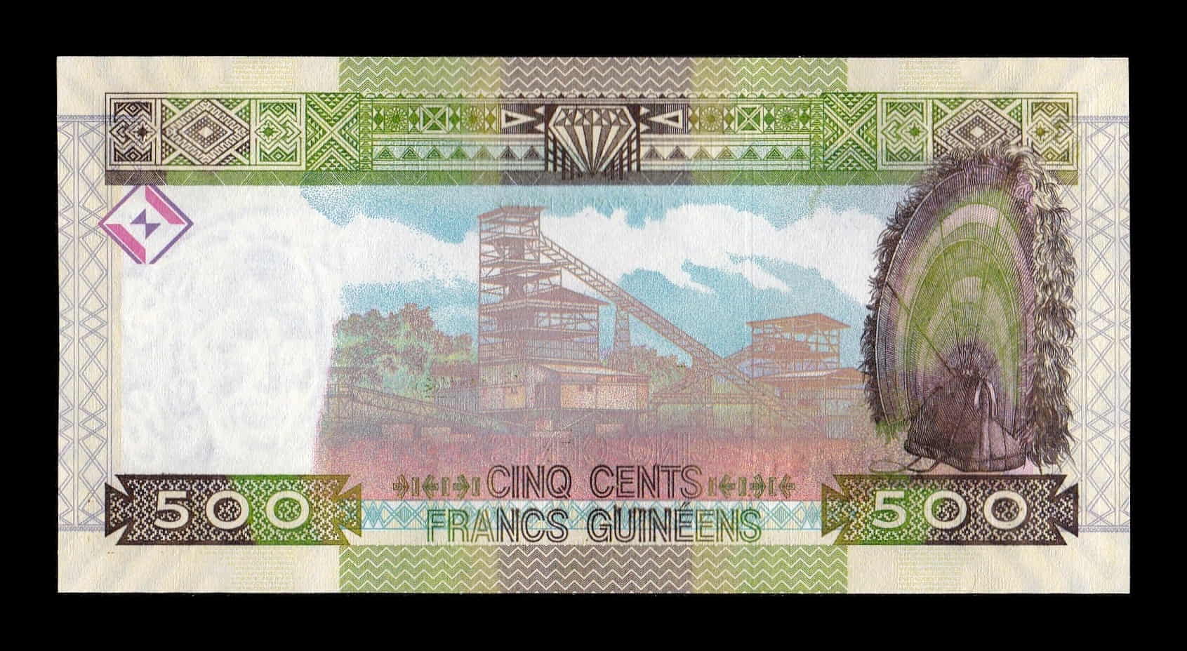 Alternative view of Guinea 500 Francos 2017 Pick 47b Sc Unc