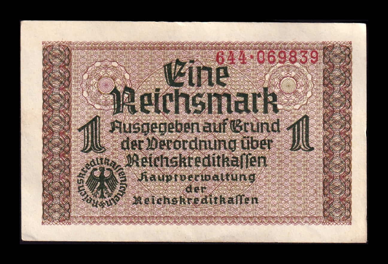 Alemania Nazi III Reich 1 Reichsmark 1940 Pick R136 Mbc Vf