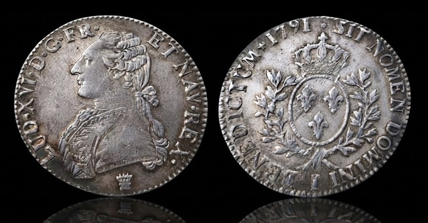 Francia Luis XVI - 1 Écu 1791 Limoges Km 564 Plata