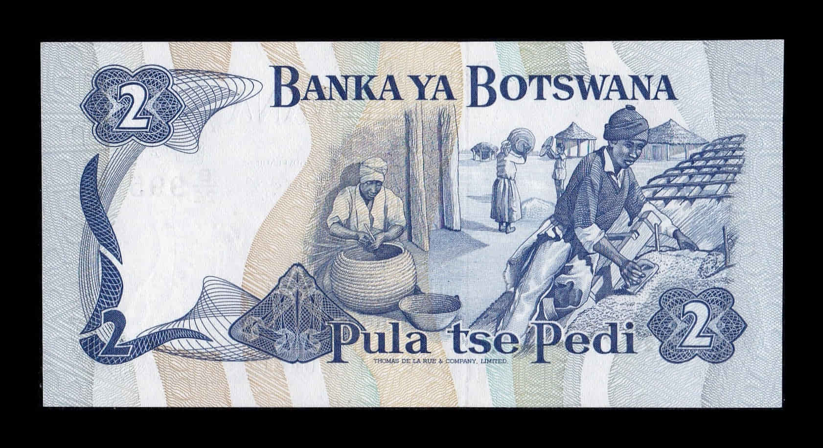 Alternative view of Botswana 2 Pula Ketumile 1982 Pick 7d Sc Unc