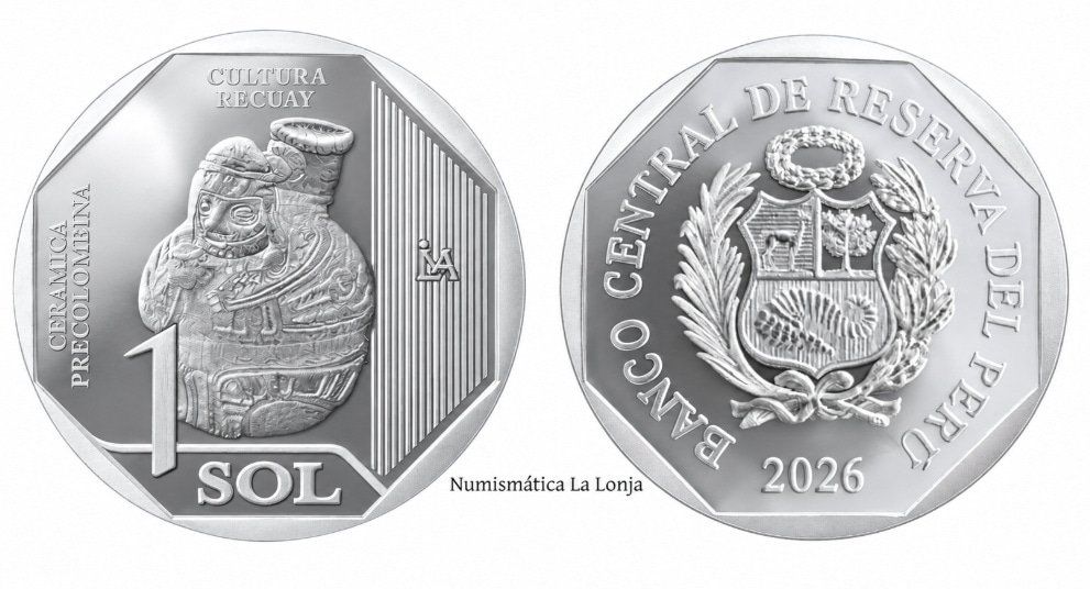 Perú 1 Sol Conmemorativa Cultura Recuay 2026 Km Nuevo Sc Unc