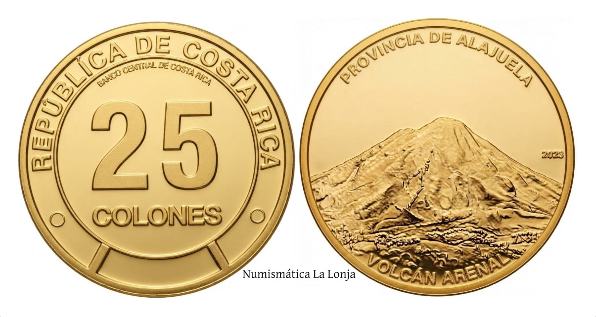 Costa Rica 25 Colones Provincia de Alajuela 2023 Km Nuevo Sc Unc