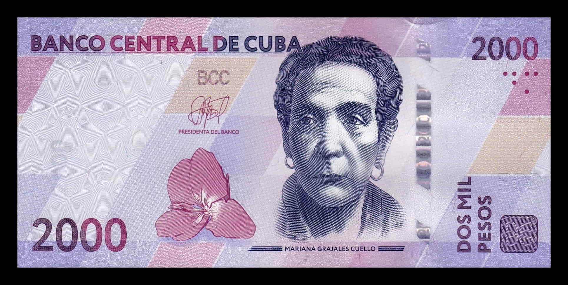 Cuba 2000 Pesos Mariana Grajales Cuello 2026 Pick 145 Nuevo Sc Unc