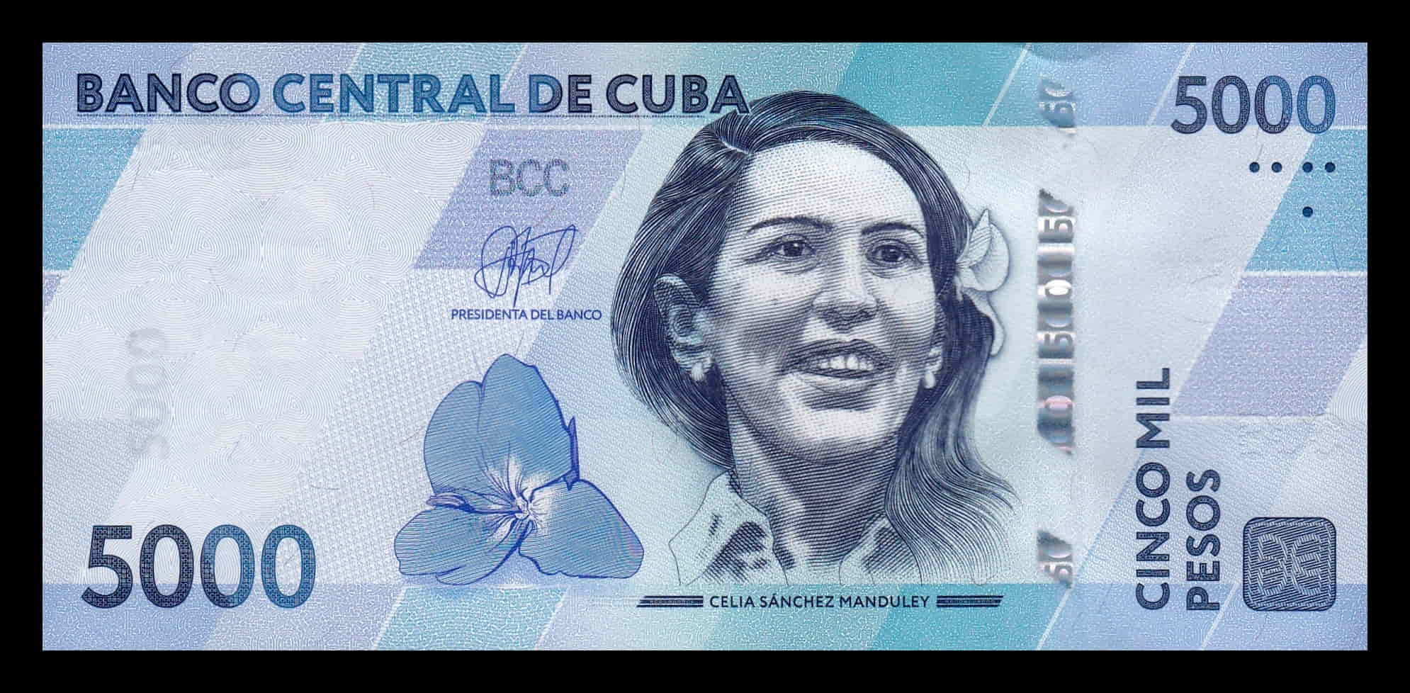 Cuba 5000 Pesos Celia Sánchez Manduley 2026 Pick 146 Nuevo Sc Unc