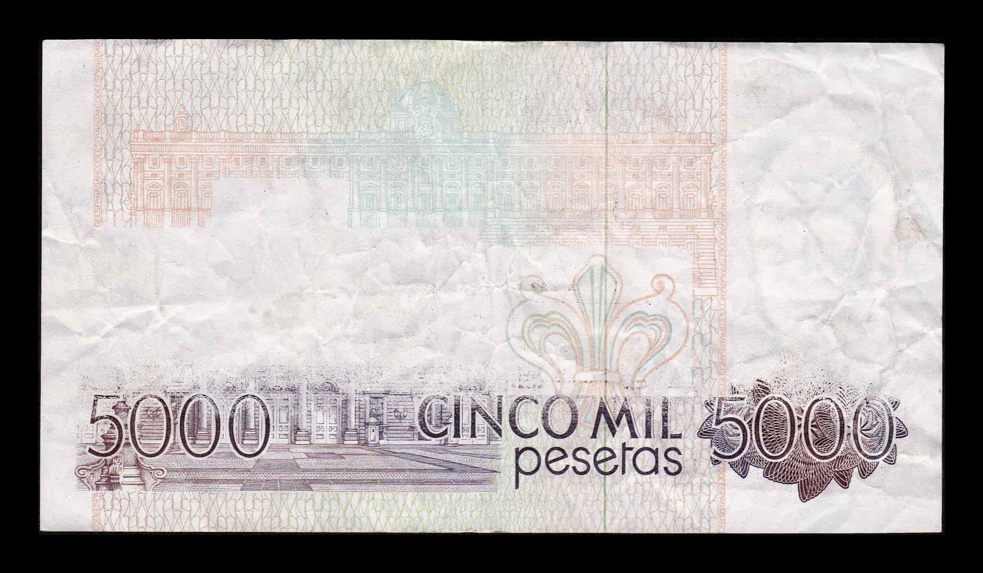 España Error 5000 Pesetas Juan Carlos I 1979 Pick 160 Serie 1S Mbc Vf