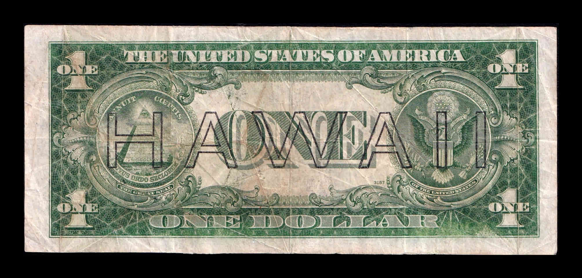 Alternative view of Estados Unidos Hawai 1 Dólar George Washington 1935A (1942) Pick 36 Bc/Mbc F/Vf