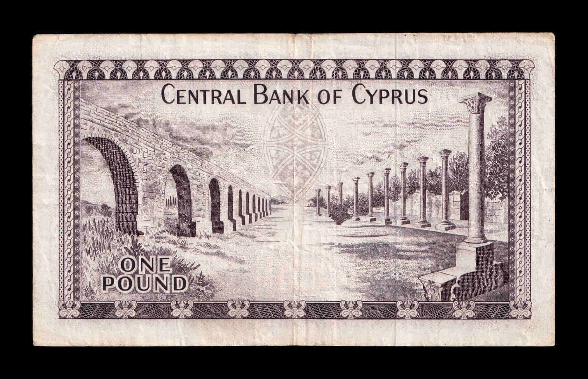 Alternative view of Chipre 1 Libra 1978 Pick 43c Mbc Vf