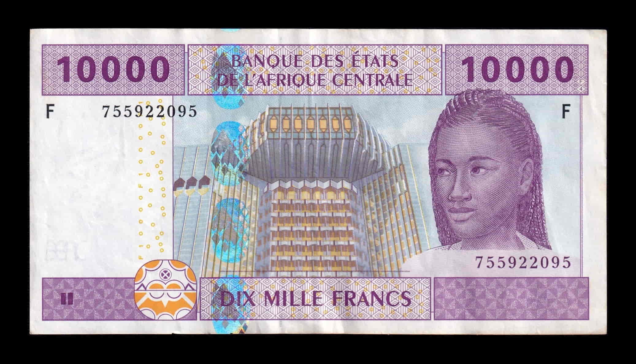 Estados de África Central Guinea Ecuatorial 10000 Francos 2002 Pick 510Fc Mbc Vf