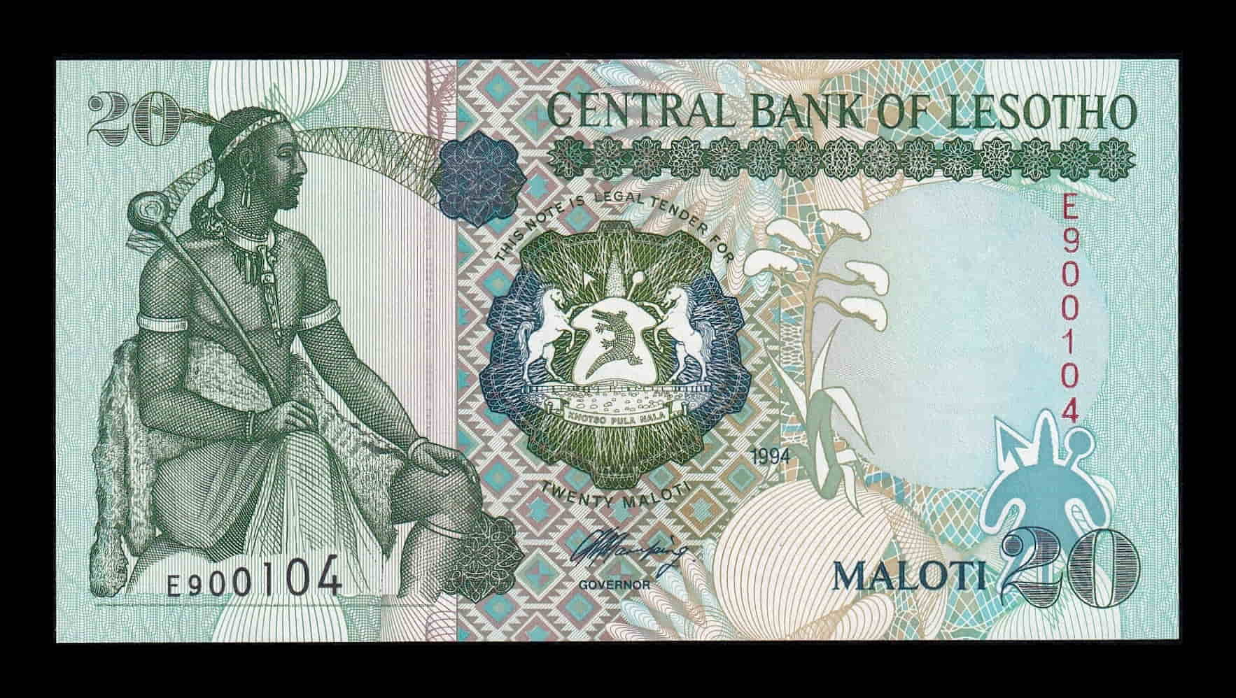 Lesoto 20 Maloti 1994 Pick 16a Sc Unc