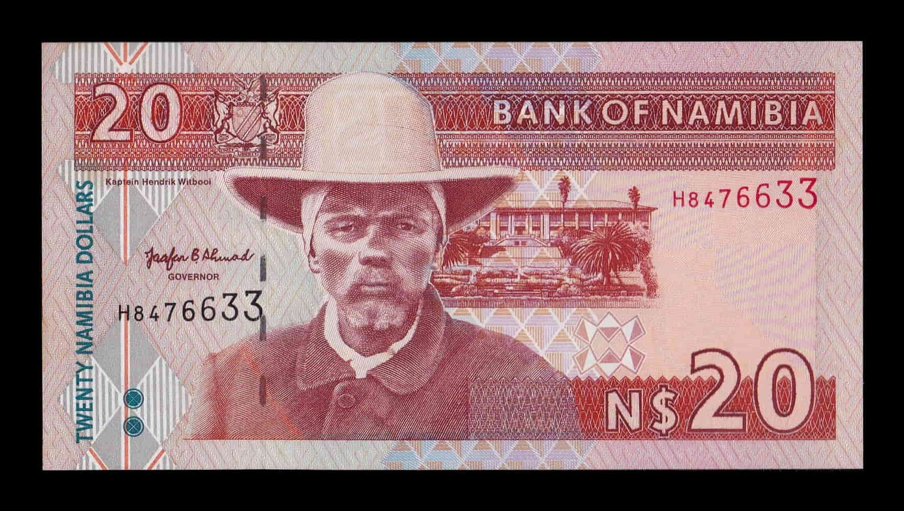 Namibia 20 Dólares Hendrik Witbooi 1996 Pick 5 Sc Unc