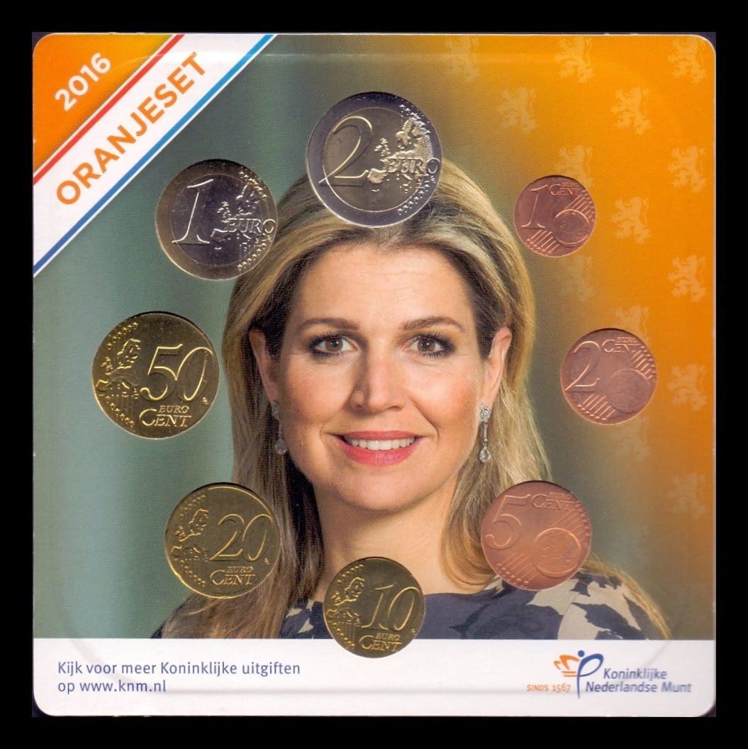 Alternative view of Holanda Cartera Euro Set 8 Monedas Emisión Oficial 2016 Sc Unc