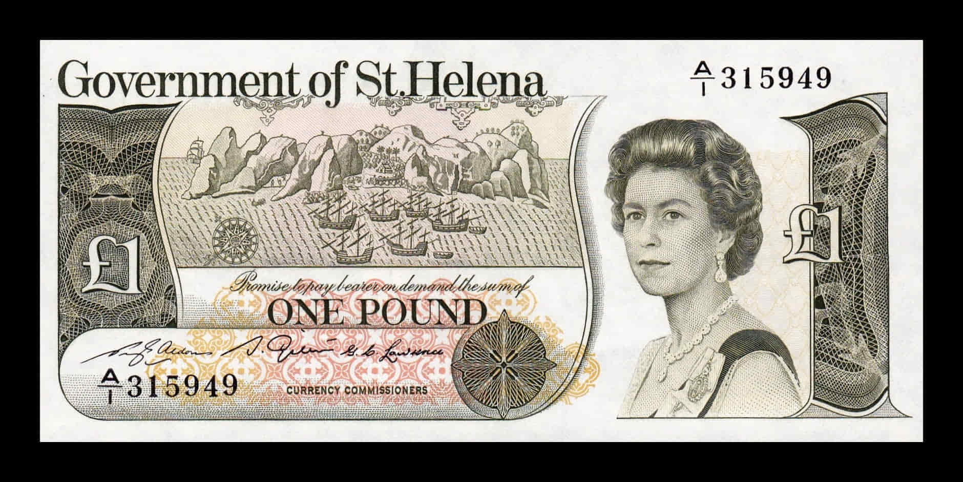 Santa Helena 1 Libra Elizabeth II 1981 Pick 9 Sc Unc