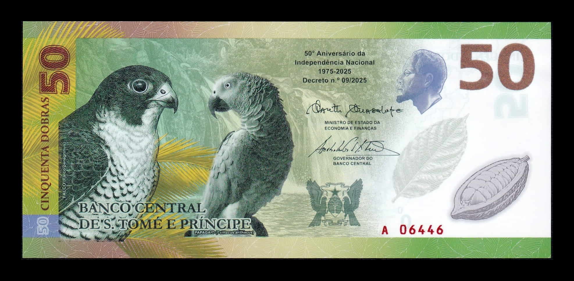 Santo Tomé y Príncipe 50 Dobras Conmemorativo 2025 (2026) Pick 82 Nuevo Polímero Sc Unc