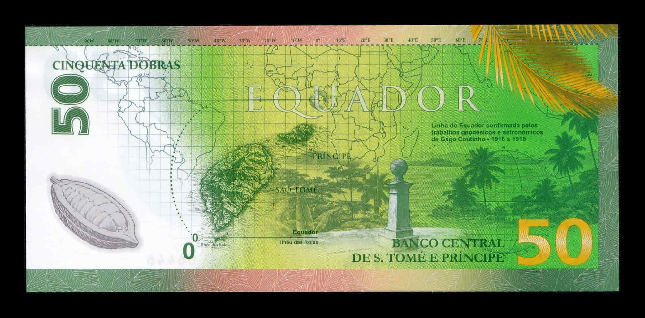 Alternative view of Santo Tomé y Príncipe 50 Dobras Conmemorativo 2025 (2026) Pick 82 Nuevo Polímero Sc Unc