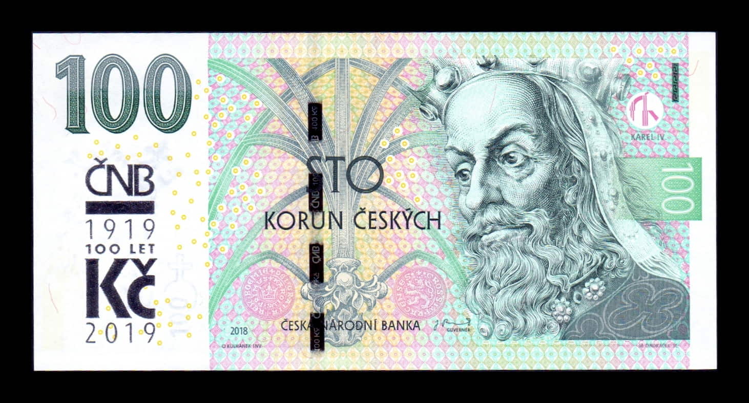 República Checa 100 Korun Conmemorativo 2018 (2019) Pick 28 Sc Unc