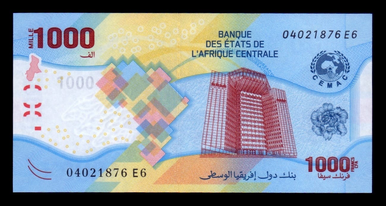 Estados de África Central 1000 Francos CFA 2020 (2026) Pick 701b Sc Unc