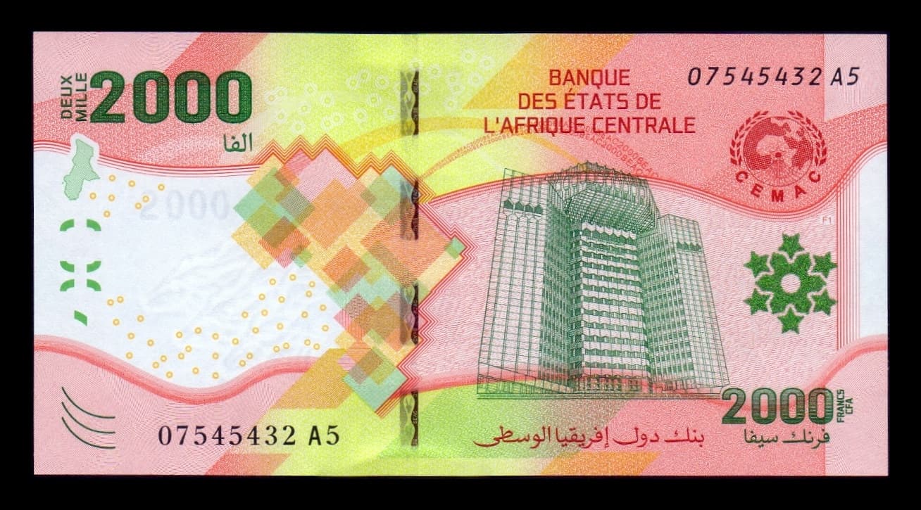 Estados de África Central 2000 Francos CFA 2020 (2026) Pick 702b Sc Unc