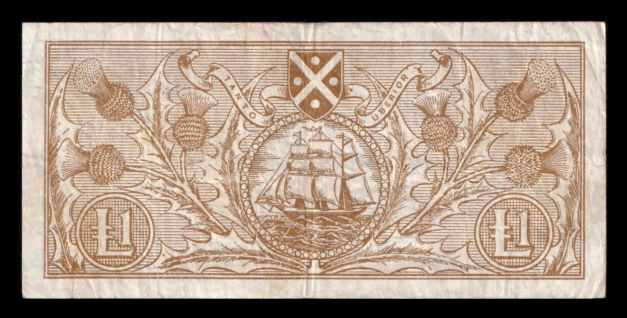 Alternative view of Escocia 1 Libra Esterlina 1964 Pick 102a Bc/Mbc F/Vf