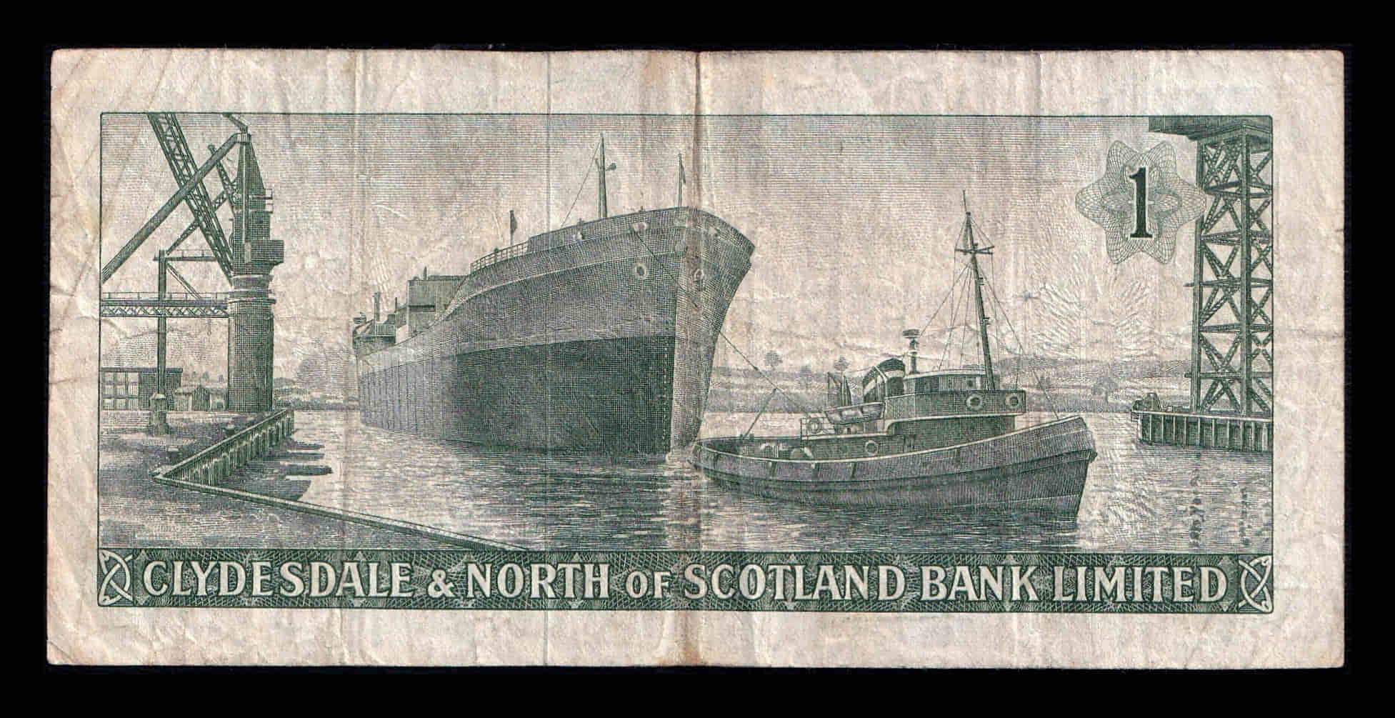 Alternative view of Escocia 1 Libra 1961 Pick 195a Bc/Mbc F/Vf