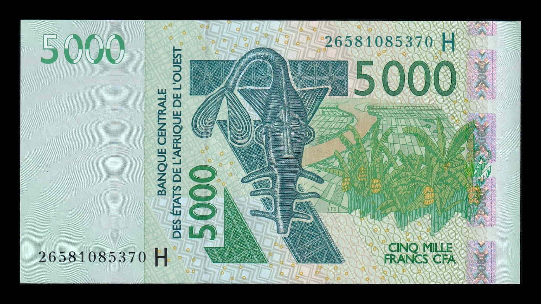 Estados de África Occidental Níger 5000 Francos CFA 2026 Pick 617Hx Nuevo Sc Unc