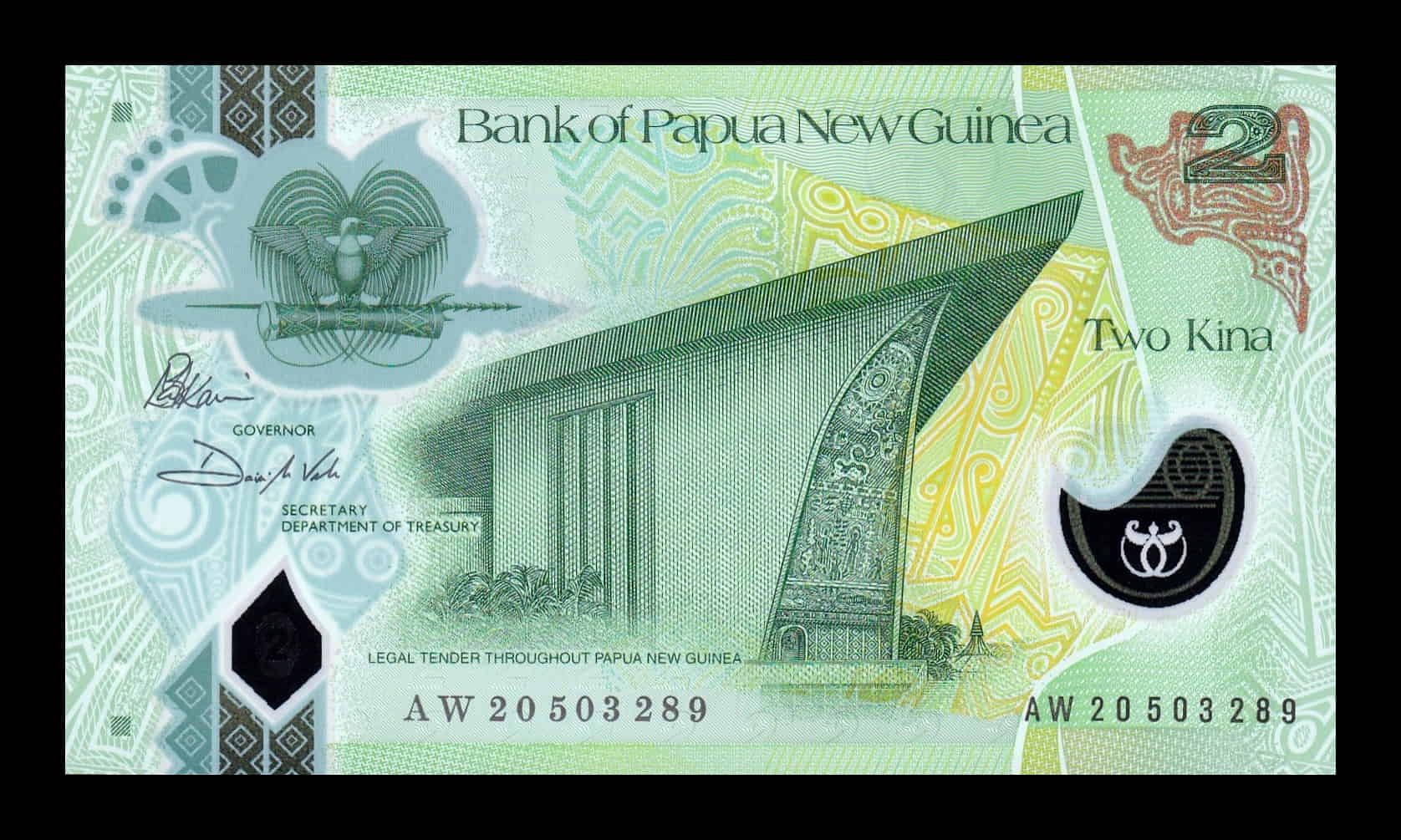 Papúa Nueva Guinea 2 Kina 2020 Pick 50b Polímero Sc Unc