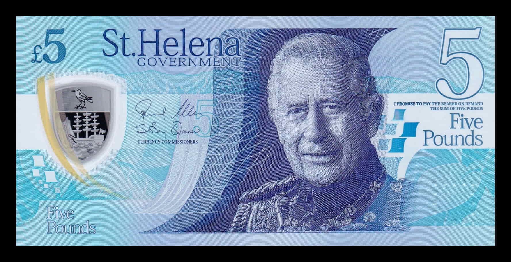 Santa Helena 5 Libras Carlos III 2026 Pick 14 Nuevo Polímero Sc Unc