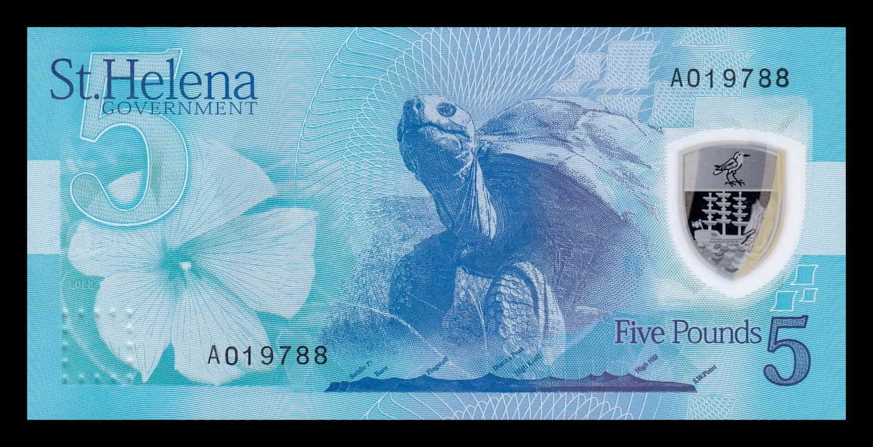 Alternative view of Santa Helena 5 Libras Carlos III 2026 Pick 14 Nuevo Polímero Sc Unc
