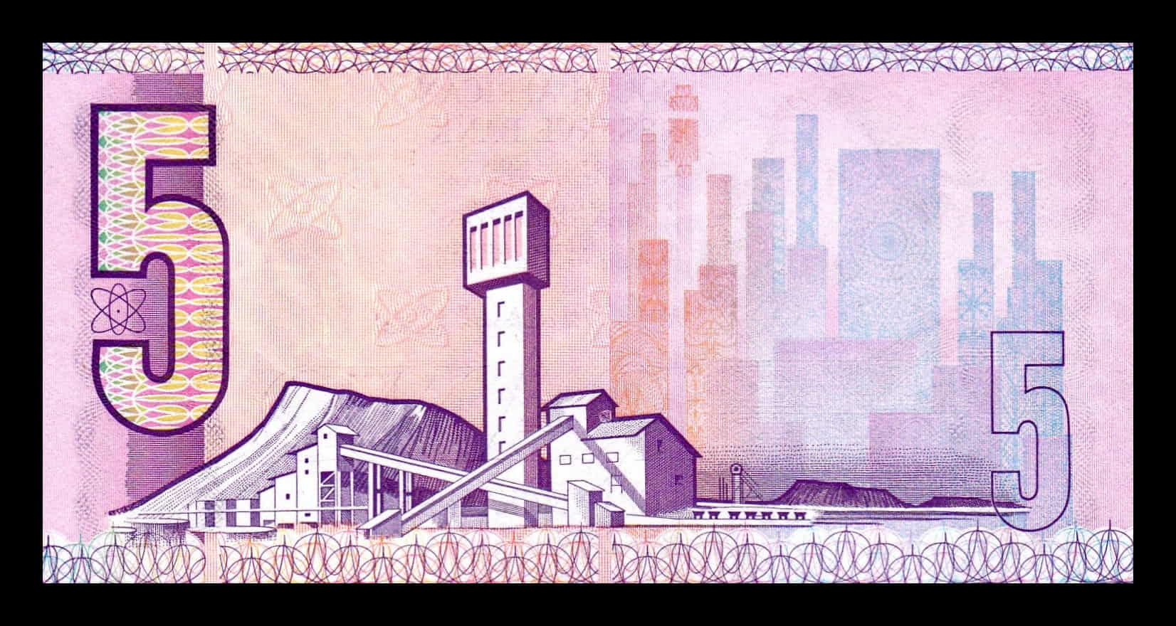 Alternative view of Sudáfrica 5 Rand Bartholomeus Vermuyden 1978 Pick 119a Sc Unc