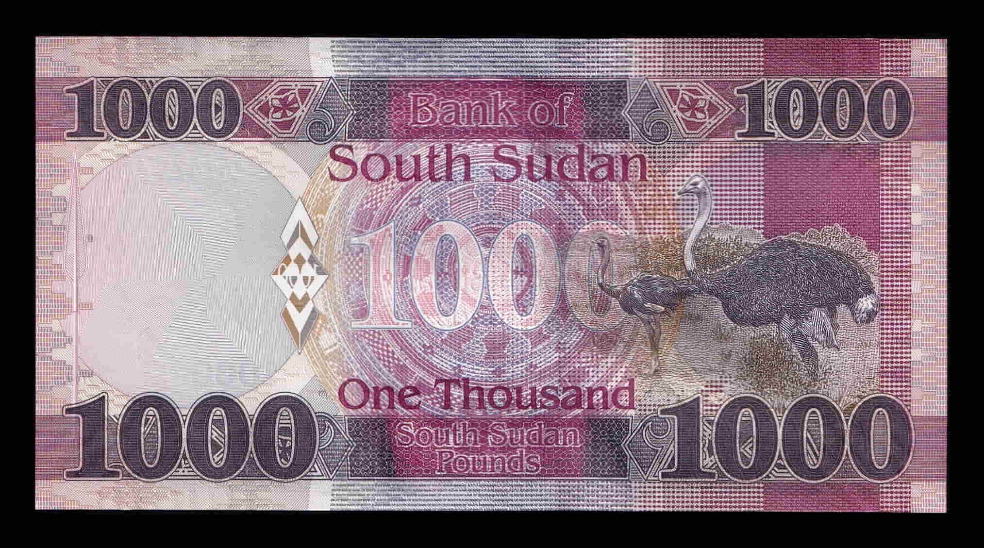 Alternative view of Sudán del Sur 1000 Libras John Garang de Mabior 2025 Pick 21b Sc Unc