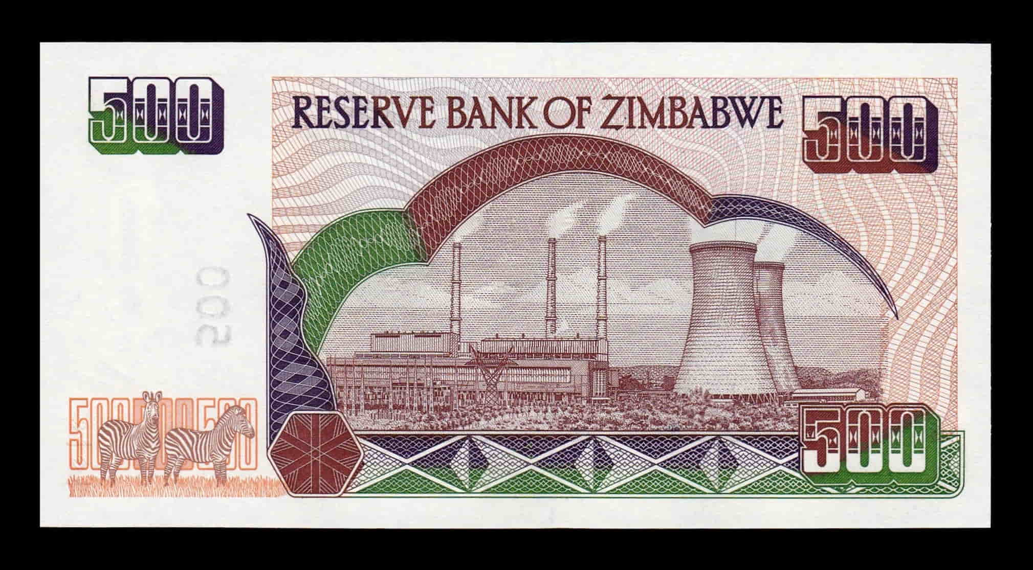 Alternative view of Zimbabwe 500 Dólares 2004 Pick 11b Sc- aUnc