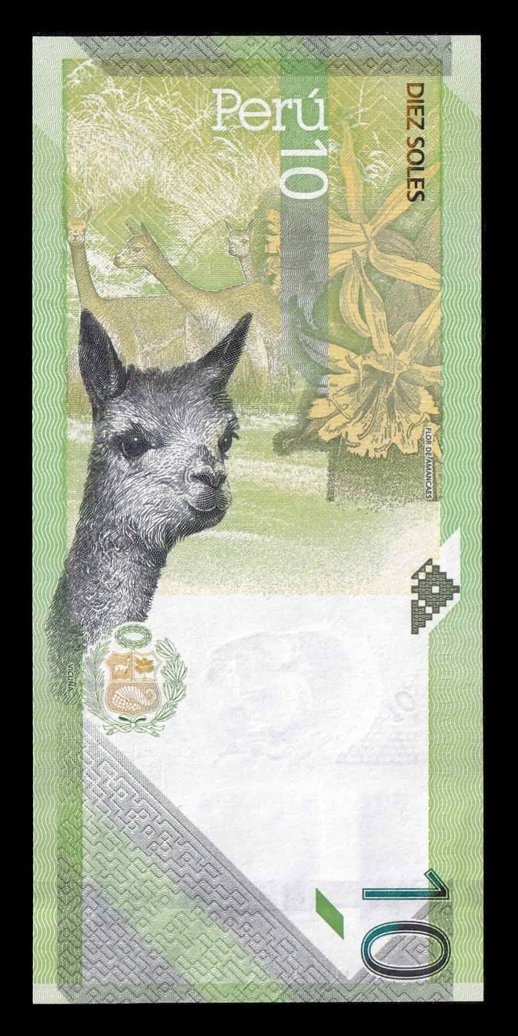 Alternative view of Perú 10 Soles Chabuca Granda 2022 Pick 196b Capicua Sc Unc